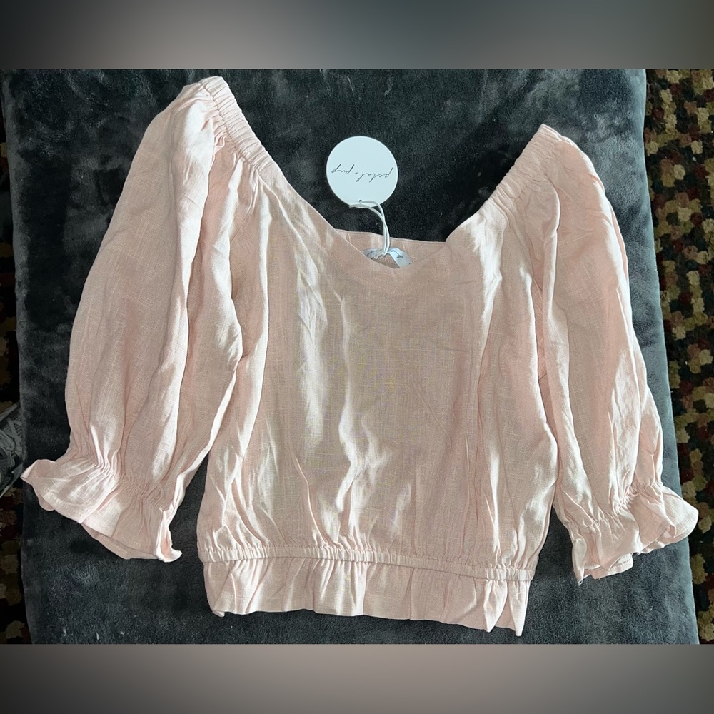 Petal and Pup Blush Ruffle Blouse Size US 6 New with tag